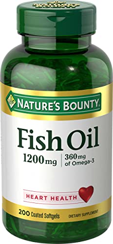 Fish Oil Omega-3 Softgels – 1200 mg, 200 Count