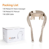 Mebak N1 Neck Massager with Heat, Shiatsu Neck and Shoulder Massager for Pain Relief Deep Tissue, Portable Kneading Massage Pillow