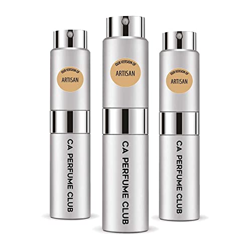 CA Perfume Impression of J. Varvatos Artisan For Men Replica Version Fragrance Dupes Concentrated Long Lasting Eau de Parfum Spray Refillable Atomizer Bottle 0.27 Fl Oz-X3