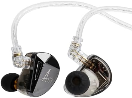 Linsoul x KZ AS10 PRO 5BA Wired Earbuds, HiFi in-Ear Earphones with Mirror Polygon Faceplate, 2 Pin Detachable Cable for Audiophile (Without Mic)