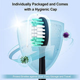 Everystep Replacement Toothbrush Heads Compatible with AquaSonic Black Series 10 Pack for Electric Toothbrush Black