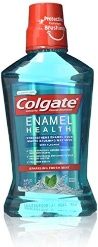 Colgate Enamel Health Anticavity Fluoride Mouthwash, Sparkling Fresh Mint 16.90 oz (Pack of 3)