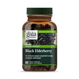 Gaia Herbs Black Elderberry - Daily Immune Support Supplement to Help Maintain Well-being- with Black Elderberries and Acerola Fruit for Antioxidant Support - 120 Vegan Capsules (60-Day Supply)