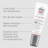 EltaMD UV SPF Lip Balm Sunscreen, Sunscreen Lip Balm with SPF, Protects Dry Cracked Lips, Transparent Zinc Oxide Lip Sunscreen, 0.28 Tube