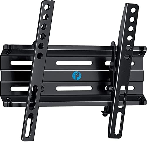 Pipishell Tilting TV Wall Mount Bracket Low Profile for 13-42 Inch Flat Screen TVs & Monitors, Universal Tilt TV Monitor Mount Fits 8" Wood Studs VESA 200x200mm.