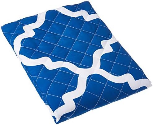 HealthSmart Wedge Pillow Cover for Bed Wedges, Wedge Pillow Case, with Rip & Spill Protection, Fits 24 x 24 x 7 Inch Wedges, Blue Moroccan