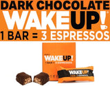 WAKE UP! Caffeinated Chocolate Protein Bars Gluten Free, Vegan, 350mg of Caffeine Energy, Kosher to help Boost Focus and Clarity (1 Bar = 3 Espressos) 6 Pack