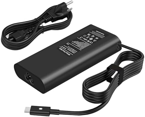 Dell 130W Laptop Charger USB C Replacement for Dell XPS 15 9500 17 9700 9575 Latitude 5420 5520 7210 7310 7410 Precision 5550 5750 3550 3551 Type C AC Adapter Power Supply/Cord