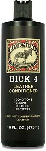 Bick 4 Leather Conditioner and Leather Cleaner 16 oz - Will Not Darken Leather - Safe For All Leather Apparel, Furniture, Jackets, Shoes, Auto Interiors, Bags & All Other Leather Accessories