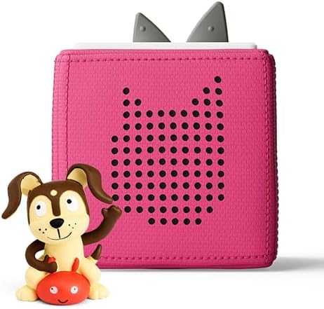 Toniebox Audio Player Starter Set with Playtime Puppy - Listen, Learn, and Play with One Huggable Little Box - Pink