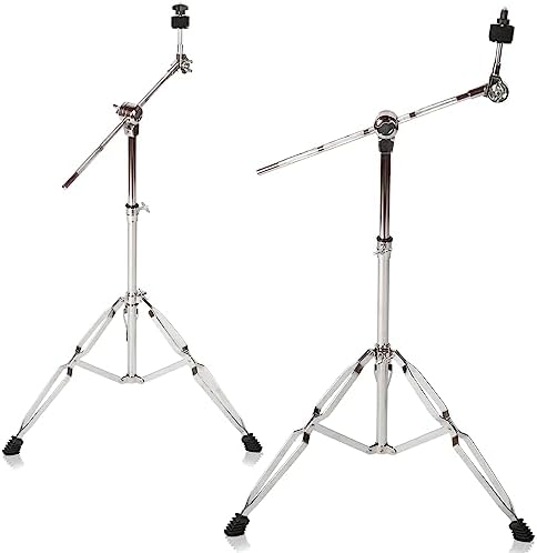 2Pack Standard Cymbal Boom Stand Double Braced Adjustable Cymbal Stand 28"-47.2" for Drum Hardware Percussion Mount Holder Gear Set Drum Hardware Set for Mounting Crash, Ride, Splash Cymbals