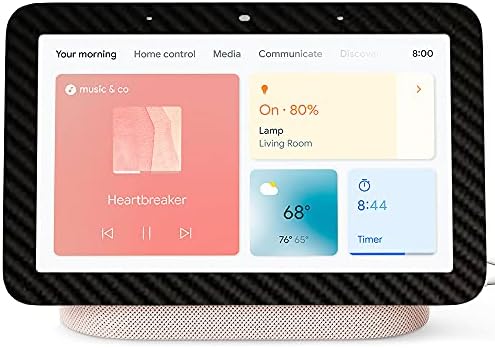 Skin for Google Nest Hub 7" | Gen 2 | Protective, Durable, and Unique Vinyl Decal Wrap Cover | Made in The USA (Black Carbon Fiber) (Black Carbon Fiber)