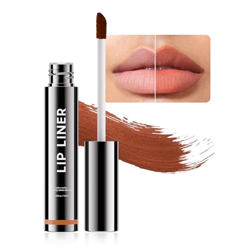 Lip Stain Peel Off Lip Liner, Long - Wear & Waterproof Peel Off Lip Stain Non-Stick Cup, Transfer-proof, Comfortable Vivid Color, Create Beauty & Charming Lip Makeup with All-Day (#02 Cocoa)