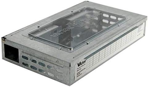 Victor M308 TIN CAT Clear Top Mouse Rat Trap, Pack of 12, Silver