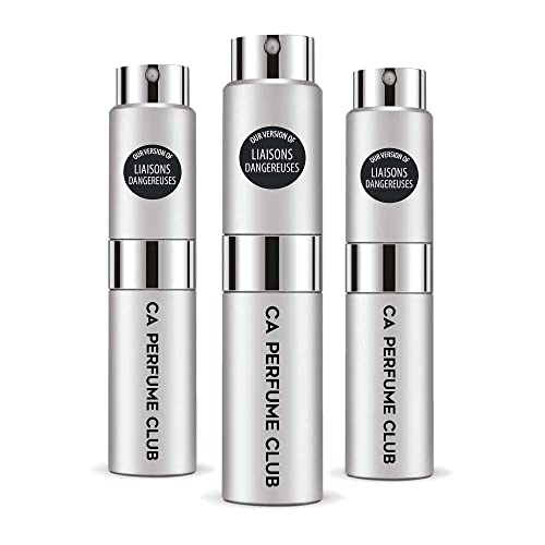 CA Perfume Impression of Liaisons Dangereuses For Women & Men Replica Version Fragrance Dupes Concentrated Long Lasting Eau de Parfum Spray Refillable Atomizer Bottle 0.27 Fl Oz-X3