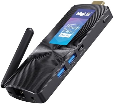 MeLE PCG02 Fanless Mini PC Stick Celeron J4125 8GB LPDDR4 128GB eMMC Mini Computer Stick HDMI 4K 2.4G/5GHz Wi-Fi 5 BT4.2 Gigabit Ethernet Micro PC on Industrial IoT, Digital Signage, WMS, MES, NAS