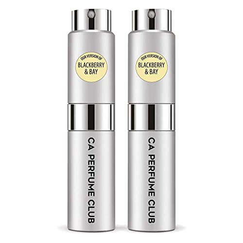 CA Perfume Impression of J. Mlon Blackberry & Bay For Women & Men Replica Version Fragrance Dupes Concentrated Long Lasting Eau de Parfum Spray Refillable Atomizer Bottle 0.27 Fl Oz-X2