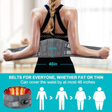 Cordless Heating Pad for Back Pain Relief, Lumbar Massaager with Heat, Heated Back Belt Abdomen Warmer Lumbar Support, Rechargeable Heating Massage Belt Back Support Belt