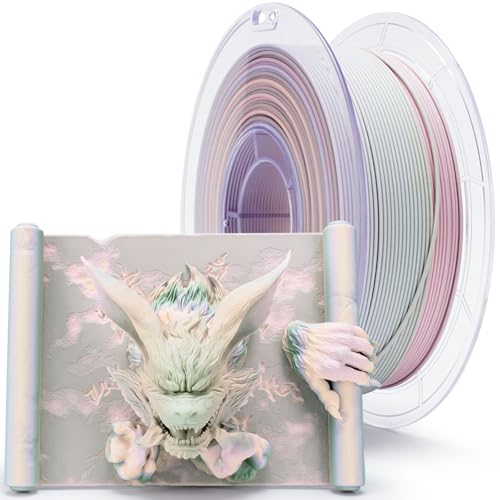 ZIRO Fast Color Changing PLA Filament, 1.75mm Color Gradient Material, Matte PLA Filaments Multi Colors, Dimensional Accuracy +/- 0.03mm, fit Most FDM Printer, No Shiny Surface, 1kg/2.2lbs, Morandi