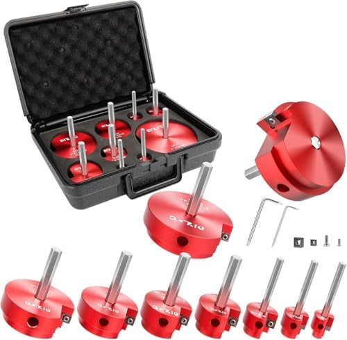 PVC Pipe Reamer, PVC Fitting Saver, 9Pcs Pipe Reamer, Includes 1/2 inch, 3/4 inch, 1 inch, 1-1/4inch, 1-1/2inch, 2inch, 2-1/2inch, 3inch, 4inch Head Aluminum, for SCH40 PVC Pipe