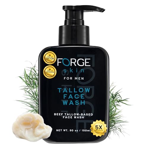 Original Beef Tallow Face Wash – Natural Hydrating Cleanser for Oily & Dry Skin, Anti-Aging Skincare Soap, Organic Facial Cleanser for Men & Women