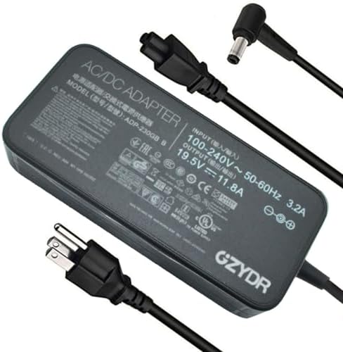 230W 19.5V 11.8A AC Charger for Asus ROG Zephyrus S GX701GX GX701GW GX701GV ROG Strix Scar II GL704GM-DH74 GL703GM-DS74 ADP-230GB B Gaming Laptop