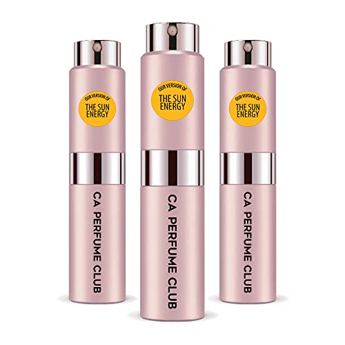 CA Perfume Club Impression of Gliza The Sun Energy For Women & Men Replica Version Fragrance Dupes Concentrated Long Lasting Eau de Parfum Spray Refillable Atomizer Bottle 0.27 Fl Oz-X3