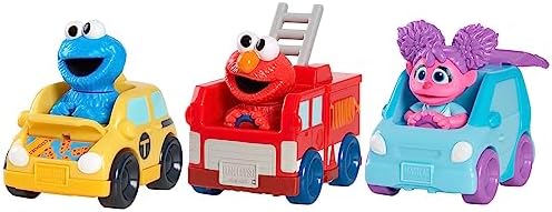 Sesame Street Twist and Pop Wheelies 3-Pack Preschool Toy Vehicles, Kids Toys for Ages 2 Up, Amazon Exclusive by Just Play