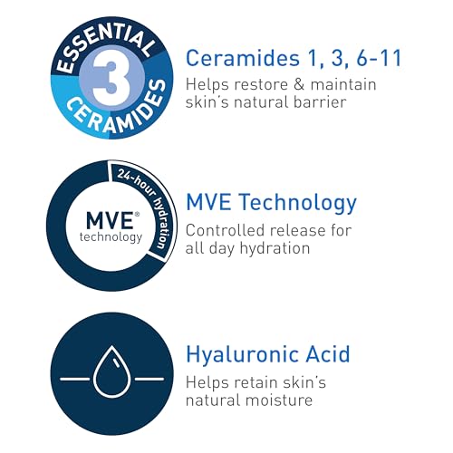 CeraVe Daily Moisturizing Lotion for Dry Skin | Body Lotion & Face Moisturizer with Hyaluronic Acid and Ceramides | Daily Moisturizer | Fragrance Free | Oil-Free | 12 Ounce