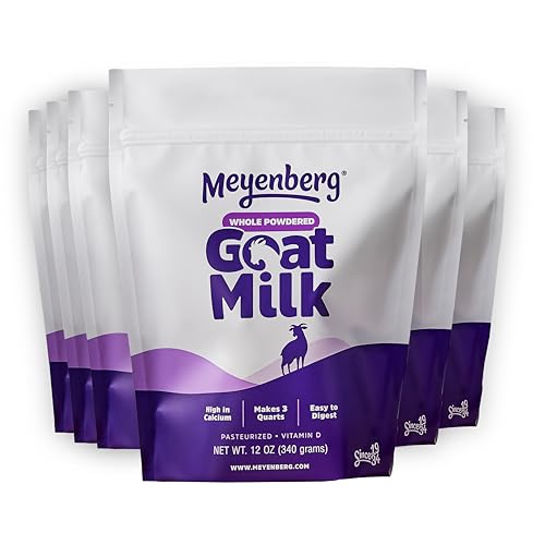 Meyenberg Whole Powdered Goat Milk, 12oz pouch, Kosher, Gluten Free, Vitamin D, 6pk