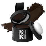 BOLDIFY Hairline Powder Instantly Conceals Hair Loss, Root Touch Up Hair Powder, Hair Toppers for Women & Men, Hair Fibers for Thinning Hair, Root Cover Up, Stain-Proof 48 Hour Formula (Dark Brown)