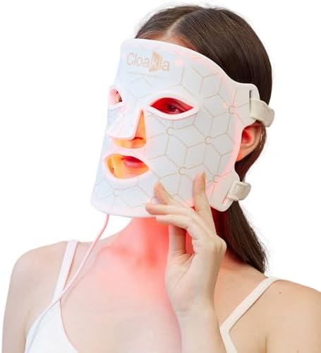 K11 LED Red Light Therapy Face Mask | 7-Color Rejuvenating Facial Skin Care Set | Portable Anti-Aging Mask for Home & Travel Use