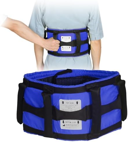 Gait Belts with Padded Handles,Transfer Belts Physical Therapy Belt for Seniors Moving, Lifting Belt Assist Patient/Elderly(Blue, X-Large)