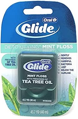Oral-B Glide Mint Dental Floss with The Freshness of Tea Tree Oil 40m (Pack of 6)