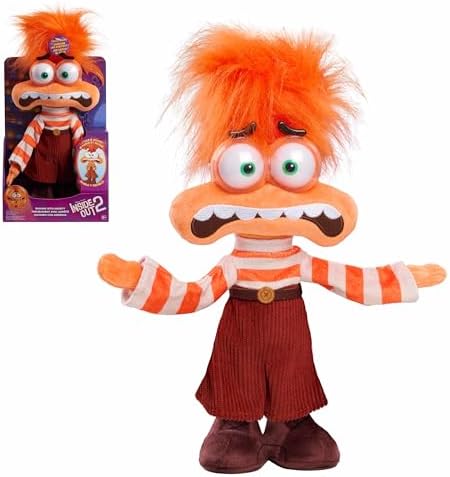 Inside Out 2 Shaking With Anxiety Feature Plush, Kids Toys for Ages 3 Up by Just Play
