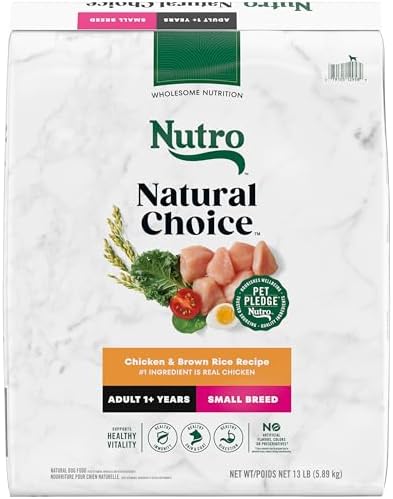 Nutro Natural Choice Adult Small Breed Dry Dog Food, Chicken and Brown Rice, 13 lbs.
