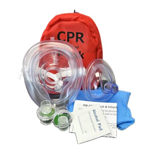 Adult & Infant CPR Mask Combo Kit with 2 Valves, MCR Medical