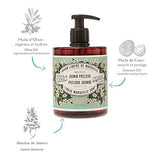 Panier des Sens - Marseille Liquid Hand Soap – Jasmine Hand Wash - Moisturizing Soap with Coconut Oil - Bathroom & Kitchen Refillable Soap - 96% Natural Ingredients Made in France - 16.9 Fl.oz