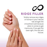 Eternal Ridge Filler Base Coat Nail Polish– 13.5 mL Clear Nail Primer Treatment - Ridge Filling Base Coat Strengthener for Nail Strength & Repair of Hard, Thin, Dry & Ridged Fingernails - 2 Pack