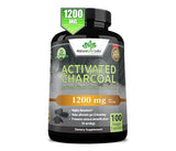 NATURALIFE LABS Activated Charcoal Capsules - 1,200 mg Highly Absorbent Helps Alleviate Gas & Bloating Promotes Natural detoxification Derived from Coconut Shells - per Serving - 100 Vegan Capsules