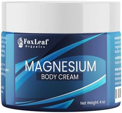 Magnesium Cream - Support for Sleep, Leg Cramps, Joint Support, & Muscle Soreness - Maximum Strength Magnesium Lotion with Arnica, Shea Butter, Lavender Essential Oil - Made in USA - 4oz