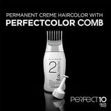 Clairol Nice'n Easy Perfect 10 Permanent Hair Dye, 3 Darkest Brown Hair Color, Pack of 2