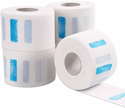 5 Rolls Disposable Barber Paper Neck Strips Disposable Neck Paper,Professional Stretchy Paper Neck Band Protector Hairdressing Accessory Tool