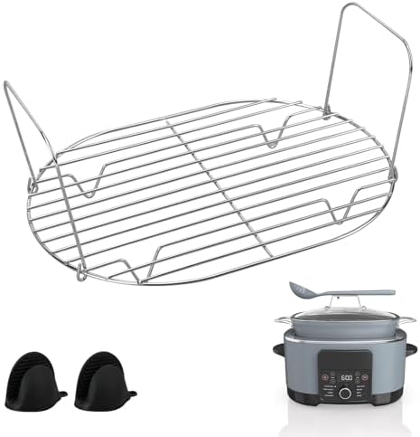 Steam and Roast Rack - Compatible with Ninja Foodi Possible Cooker Pro 8.5 Quart MC1001 MC1000 MC1010 Series,Stainless Steel Crock Pot Slow Cooker Accessories
