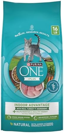 PURINA ONE Natural, Low Fat, Weight Control, Indoor Dry Cat Food, +Plus Indoor Advantage - 16 lb. Bag