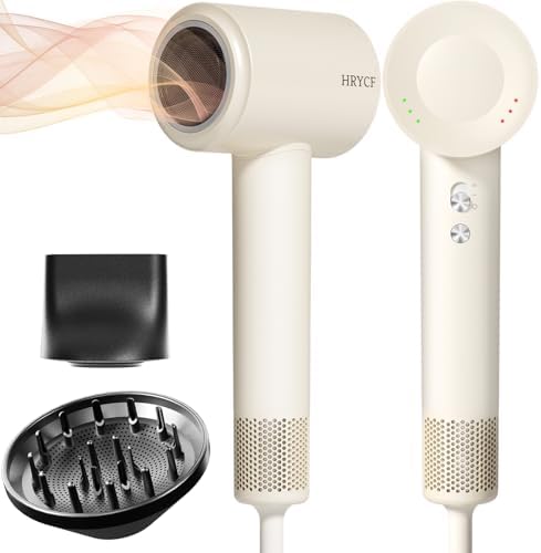 Hair Dryer,160000 RPM Blow Dryer with High-Speed Brushless Motor for Fast Drying, Professional Ionic Lightweight Hair Dryers, Thermo-Control Low Noise Blow Dryers with Diffuser & Nozzle