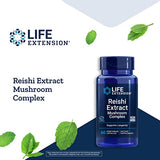 Life Extension Reishi Extract Mushroom Complex - Mushrooms Herbal Supplement for Immune Support – Ganoderma Lucidum Extract - Gluten-Free, Non-GMO, Vegetarian – 60 Capsules