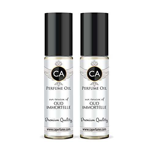 CA Perfume Club Impression of Byrd Oud Immortelle For Women & Men Replica Fragrance Body Oil Dupes Alcohol-Free Essential Aromatherapy Sample Travel Size Long Lasting Attar Roll-On 0.3 Fl Oz-X2