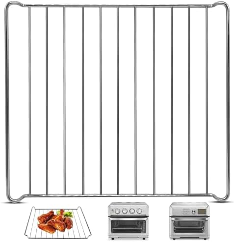 Air Fryer Wire Rack for Cuisinart TOA-65 70 Air Fryer Convection Toaster Oven, 12.4''*11'' Air Fryer Stainless Steel Basket Tray Accessories Replacement Parts, Dishwasher Safes