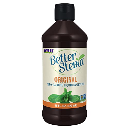 NOW Foods, Better Stevia Liquid, Original, Zero-Calorie Liquid Sweetener, Low Glycemic Impact, Certified Non-GMO, 16-Ounce